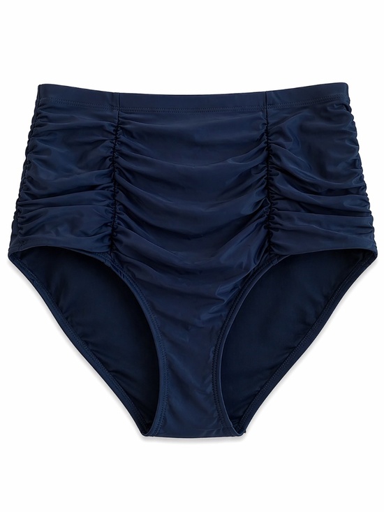 Raisins Other - Raisins High-Waisted Ruched Bikini Bottom – Navy Plus Size 20 EUC